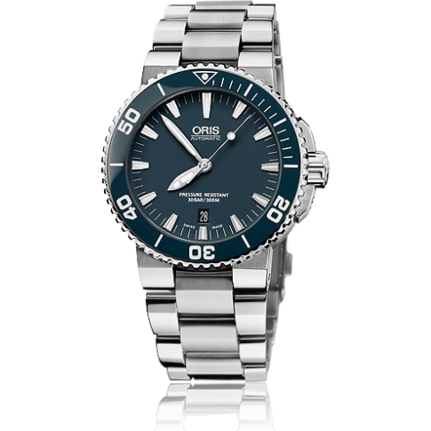 Oris Aquis Date 43 Stainless Steel / Blue / Bracelet 01 733 7653 4155-07 8 26 01PEB