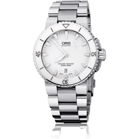 Oris Aquis Date 43 Stainless Steel / White / Bracelet 01 733 7653 4156-07 8 26 01PEB