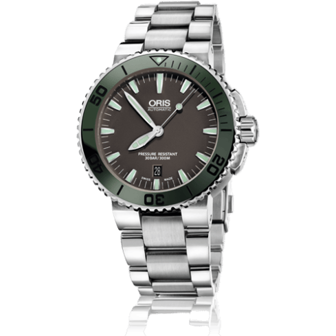 Oris Aquis Date 43 Stainless Steel / Grey / Bracelet 01 733 7653 4157-07 8 26 01PEB