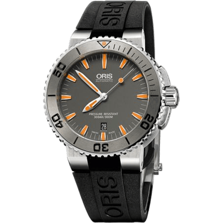 Oris Aquis Date 43 Stainless Steel / Grey / Rubber 01 733 7653 4158-07 4 26 34EB