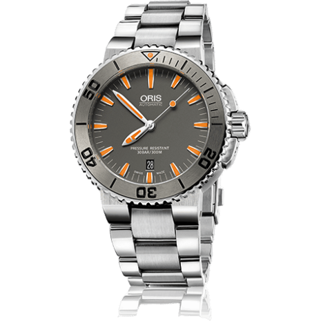 Oris Aquis Date 43 Stainless Steel / Grey / Bracelet 01 733 7653 4158-07 8 26 01PEB