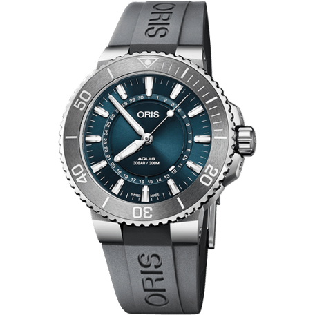 Oris Aquis Date 43.5 Source of Life Limited Edition / Rubber 01 733 7730 4125-Set RS