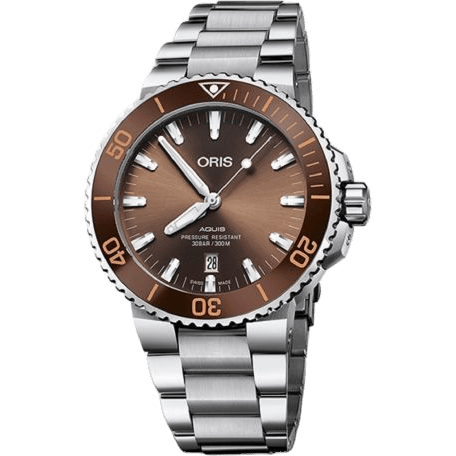 Oris Aquis Date 43.5 Stainless Steel / Brown / Bracelet 01 733 7730 4152-07 8 24 05PEB