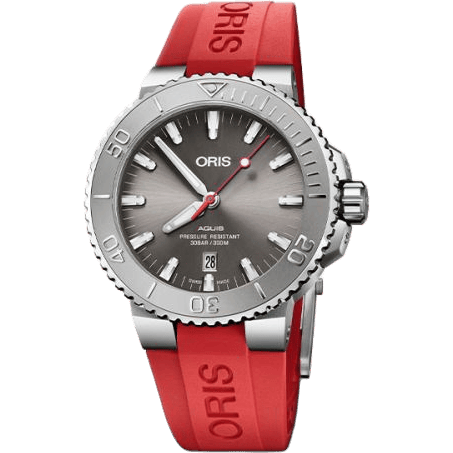 Oris Aquis Date 43.5 Relief Stainless Steel / Grey / Rubber 01 733 7730 4153-07 4 24 66EB