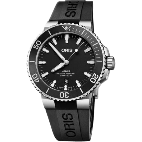 Oris Aquis Date 43.5 Stainless Steel / Matte Black / Rubber 01 733 7730 4154-07 4 24 64EB
