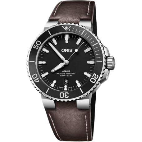 Oris Aquis Date 43.5 Stainless Steel / Matte Black / Calf 01 733 7730 4154-07 5 24 10EB