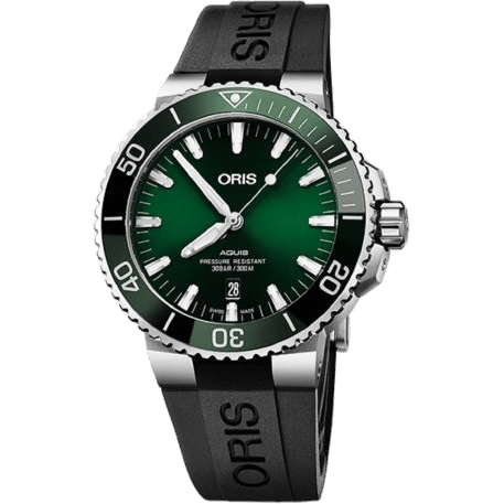 Oris Aquis Date 43.5 Stainless Steel / Green / Rubber 01 733 7730 4157-07 4 24 64EB