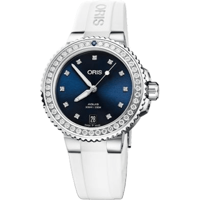 Oris Aquis Date Diamonds 36.5 Stainless Steel / Blue - Diamond / Rubber 01 733 7731 4995-07 4 18 63FC