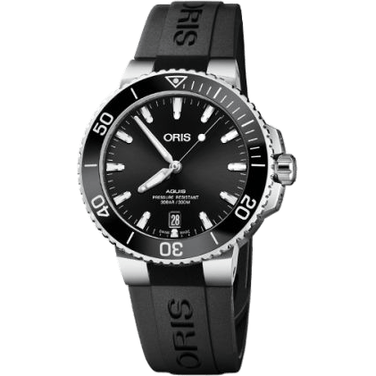Aquis Date 39.5 Stainless Steel / Black / Rubber