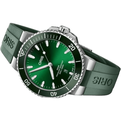 Oris Aquis Date 43.5 Stainless Steel / Green / Rubber 01 733 7789 4157-07 4 23 37FC