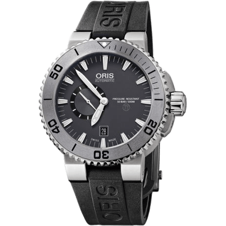Oris Aquis Titan Small Second - Date Titanium / Grey / Rubber 01 743 7664 7253-07 4 26 34TEB