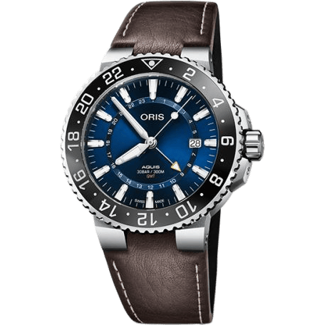 Oris Aquis GMT 43.5 Stainless Steel / Blue / Calf 01 798 7754 4135-07 5 24 10EB