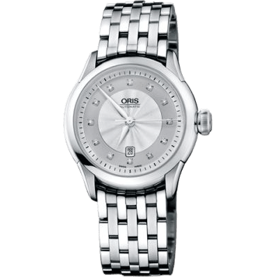 Oris Artelier Date Diamonds Stainless Steel / Silver / Bracelet 01 561 7604 4091-07 8 16 73
