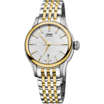 Oris Artelier Date Diamonds 31 Stainless Steel - Yellow Gold / Silver / Bracelet 01 561 7687 4351-07 8 14 78