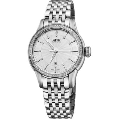 Oris Artelier Date Diamonds 31 Stainless Steel - Diamond / Silver / Bracelet 01 561 7687 4951-07 8 14 77