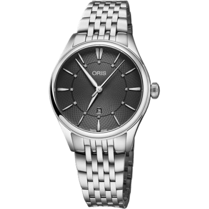 Oris Artelier Date Diamonds 33 Stainless Steel / Grey / Bracelet 01 561 7724 4053-07 8 17 79