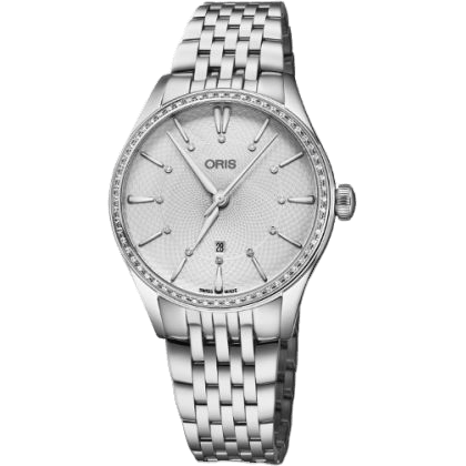 Oris Artelier Date Diamonds 33 Stainless Steel - Diamond / Silver / Bracelet 01 561 7724 4951-07 8 17 79