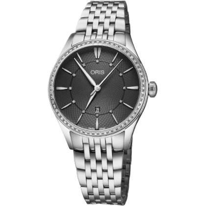 Oris Artelier Date Diamonds 33 Stainless Steel - Diamond / Grey / Bracelet 01 561 7724 4953-07 8 17 79