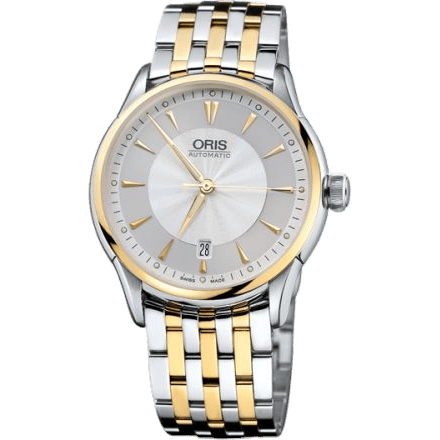 Oris Artelier Date 40 Stainless Steel - Yellow Gold / Silver / Bracelet 01 733 7591 4351-07 8 21 74