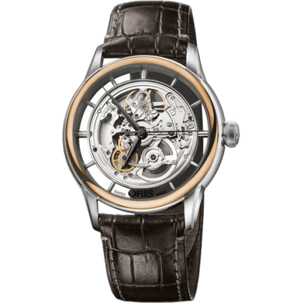 Oris Artelier Translucent Skeleton Stainless Steel - Rose Gold 01 734 7684 6351-07 5 21 70FC