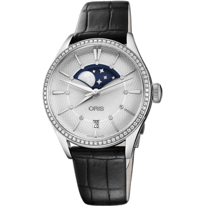 Oris Artelier Grande Lune Date Diamonds 36 Stainless Steel / Silver 01 763 7723 4951-07 5 18 64FC