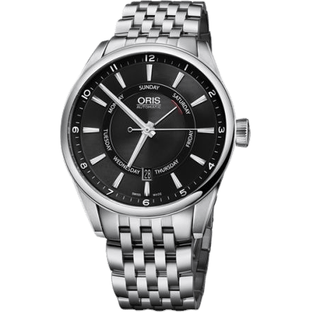Artix Pointer Day Date Stainless Steel / Black / Bracelet