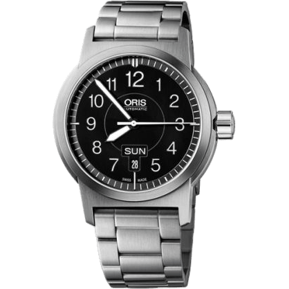 BC3 Sportsman Day Date Stainless Steel / Black / Bracelet