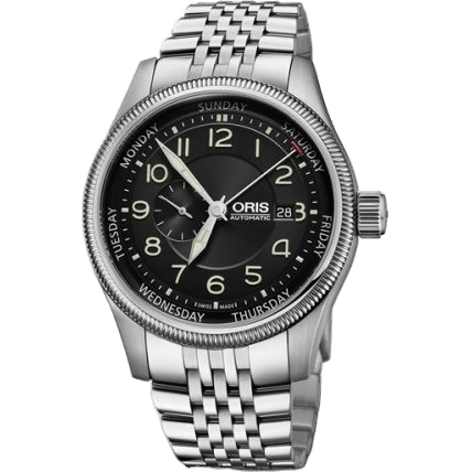 Oris Big Crown Small Second Pointer Day Stainless Steel / Black / Bracelet 01 745 7688 4034-07 8 22 30