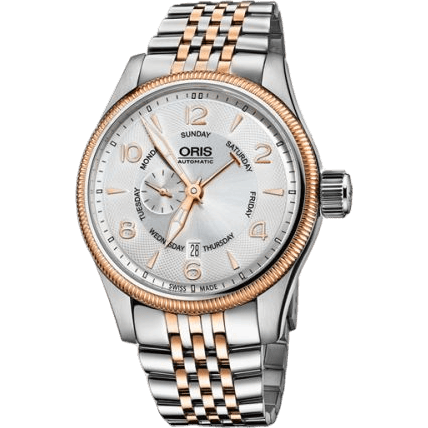 Oris Big Crown Small Second Pointer Day Stainless Steel - Rose Gold / Silver / Bracelet 01 745 7688 4361-07 8 22 32