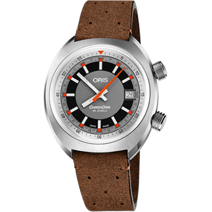 Chronoris Date / Grey / Brown Leather