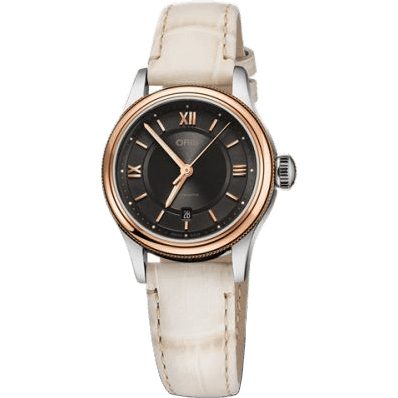 Classic Date Lady 28.5 Stainless Steel - Rose Gold / Grey