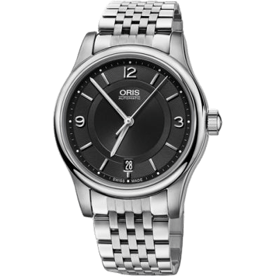 Classic Date 37 Stainless Steel / Black / Bracelet