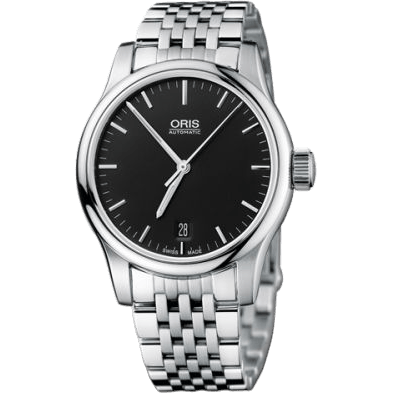 Classic Date 37 Stainless Steel / Black / Bracelet