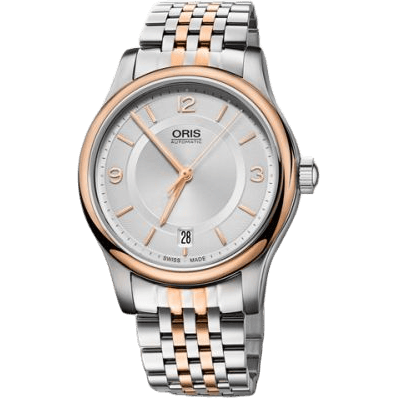 Classic Date 37 Stainless Steel - Rose Gold / Silver / Bracelet