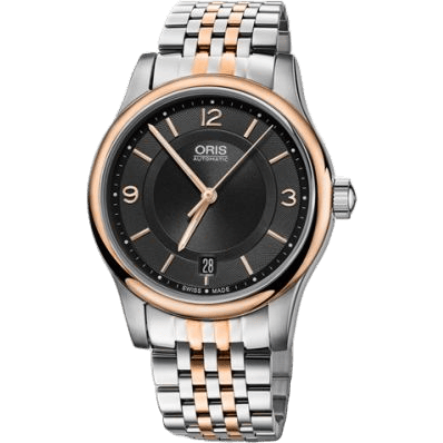 Classic Date 37 Stainless Steel - Rose Gold / Black / Bracelet
