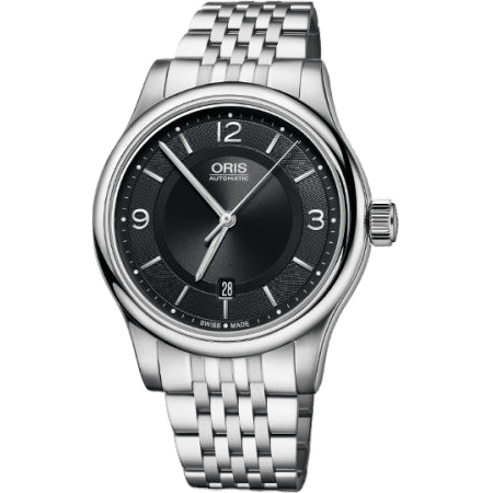 Classic Date 42 Stainless Steel / Black / Bracelet
