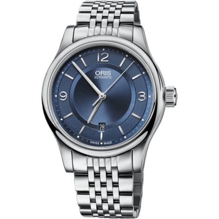 Classic Date 42 Stainless Steel / Blue / Bracelet