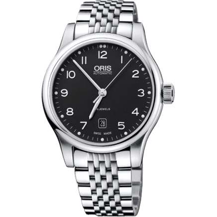 Classic Date 42 Stainless Steel / Black / Bracelet