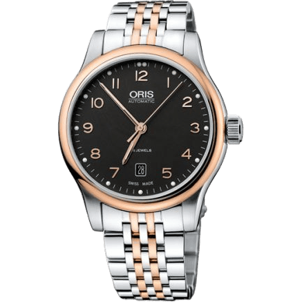 Classic Date 42 Stainless Steel - Rose Gold / Black / Bracelet