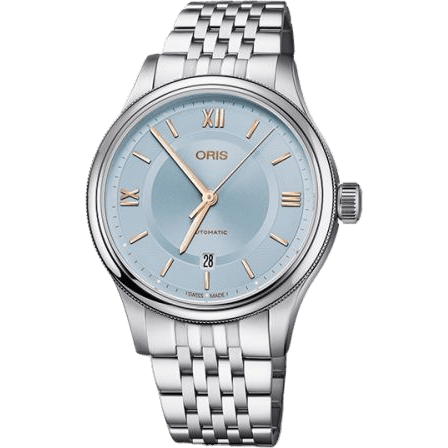 Classic Date 42 Stainless Steel / Ice Blue / Bracelet