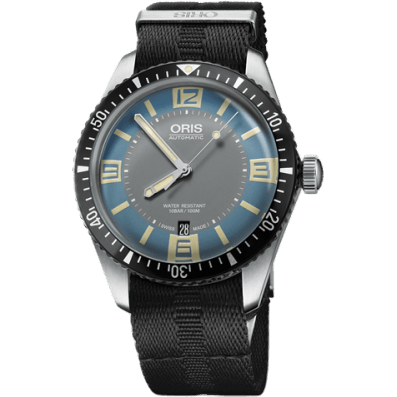 Oris Divers Sixty-Five 40 Stainless Steel / Deauville Blue / NATO 01 733 7707 4065-07 5 20 26FC