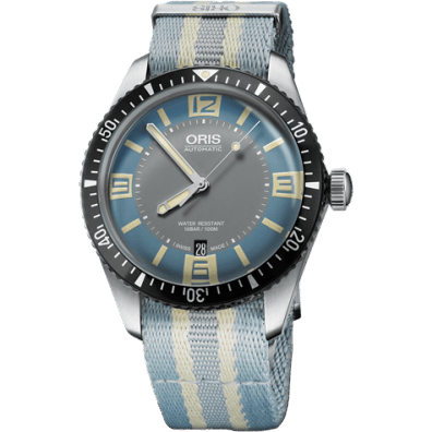 Oris Divers Sixty-Five 40 Stainless Steel / Deauville Blue / NATO 01 733 7707 4065-07 5 20 28FC
