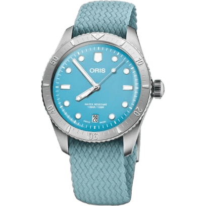 Divers Sixty-Five 38 Cotton Candy Stainless Steel / Blue / Perlon