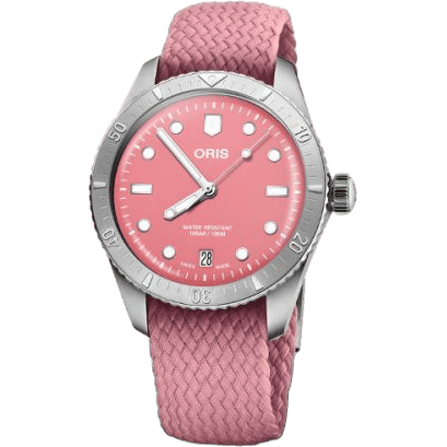 Divers Sixty-Five 38 Cotton Candy Stainless Steel / Pink / Perlon
