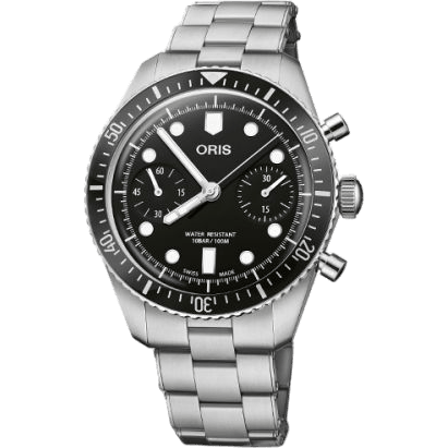 Divers Sixty-Five 40 Chronograph Stainless Steel / Black / Bracelet