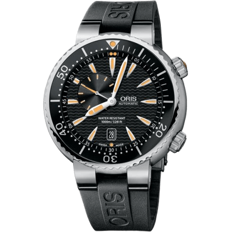 Divers Small Second - Date Stainless Steel / Black / Rubber
