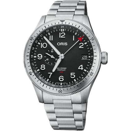 Big Crown ProPilot Timer GMT Stainless Steel / Black / Bracelet