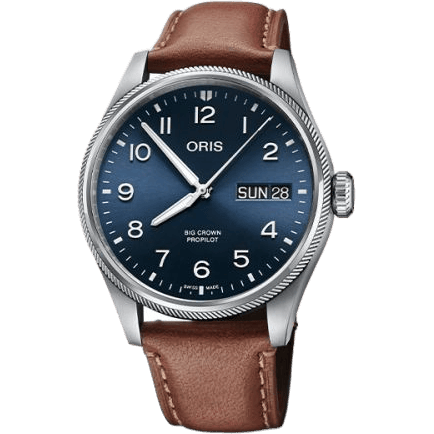 Big Crown ProPilot Big Day Date Stainless Steel / Blue / Leather