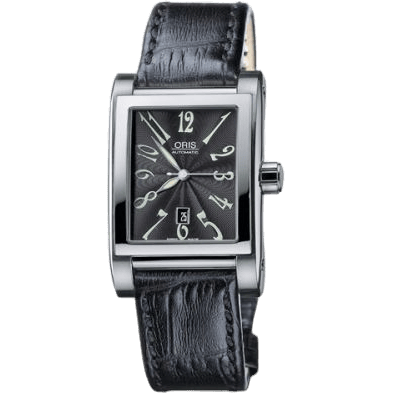 Rectangular Date 24 Stainless Steel / Black - Arabic