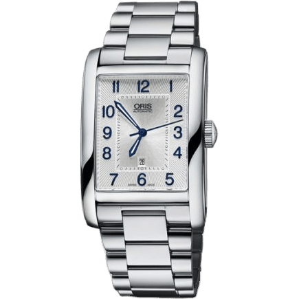 Rectangular Date 30 Stainless Steel / Silver - Arabic / Bracelet